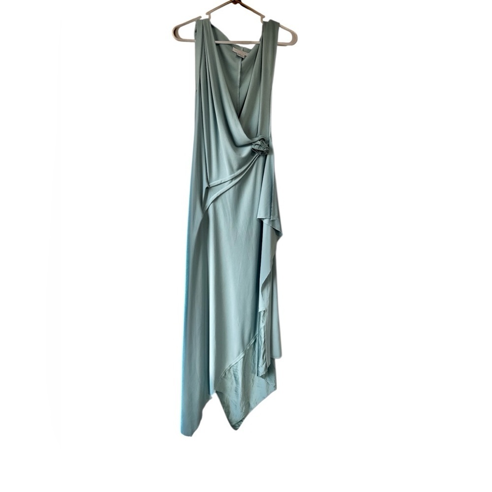 Vintage Newport News Asymmetrical Teal wrap New Preppy Dress size 6
